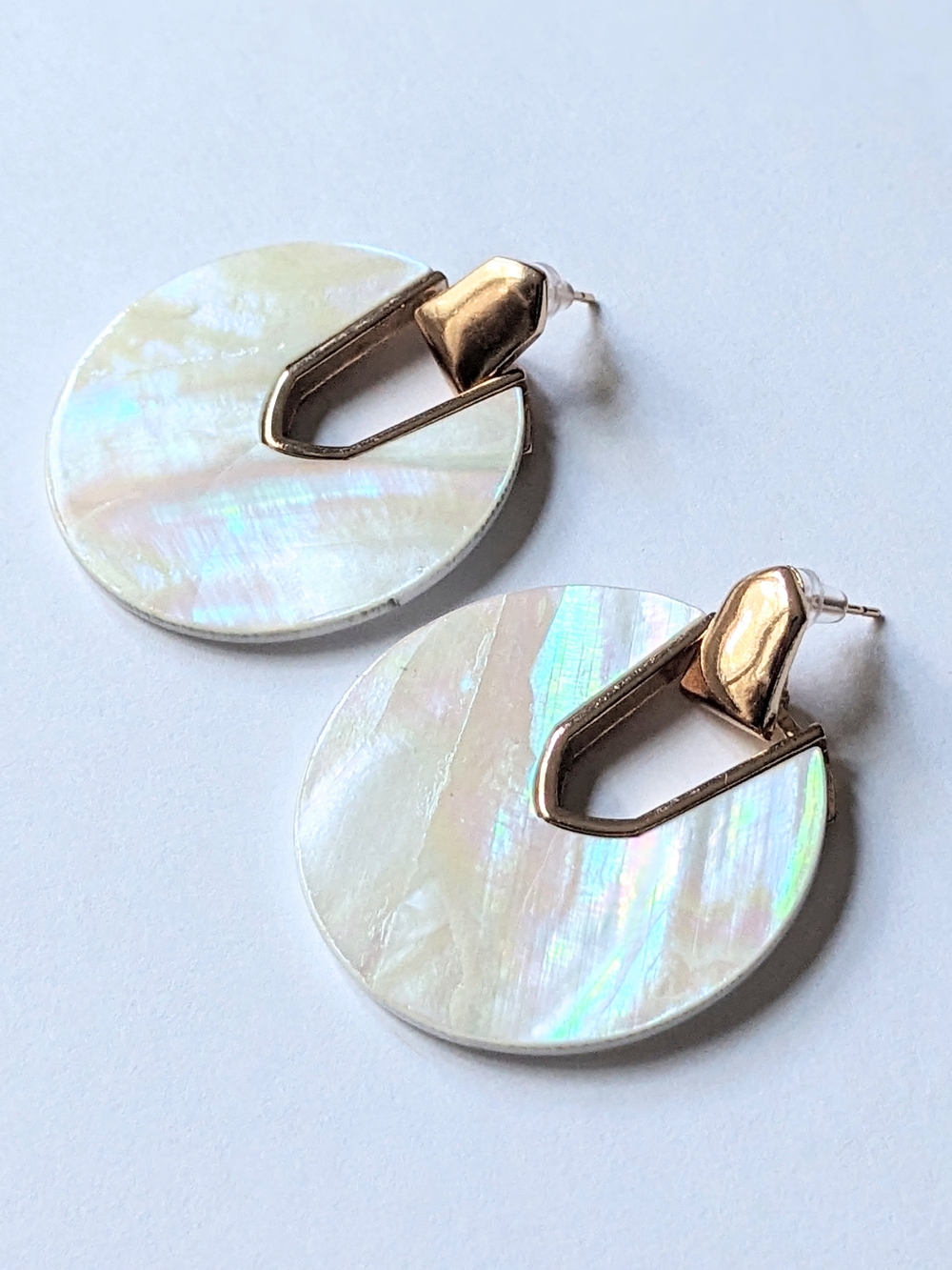 Iridescent Mother of Pearl Earrings